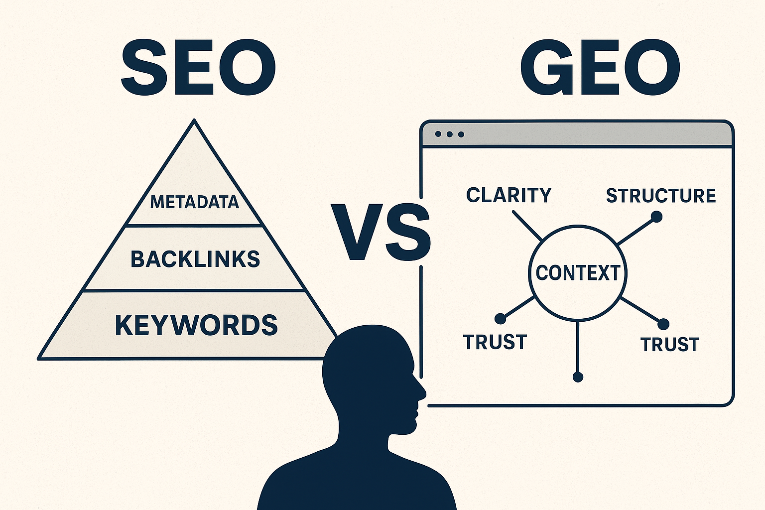 seo vs geo image by chatgpt